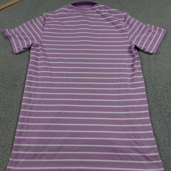 VTG Polo Golf Ralph Lauren Performance Shirt Mens Medium Purple Striped Polo - Picture 10 of 11